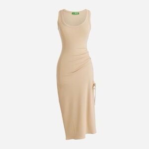 J.Crew Ruched Midi Dress in Vintage Rib